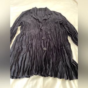 Issey Miake Pleated Shirt/Jacket Black